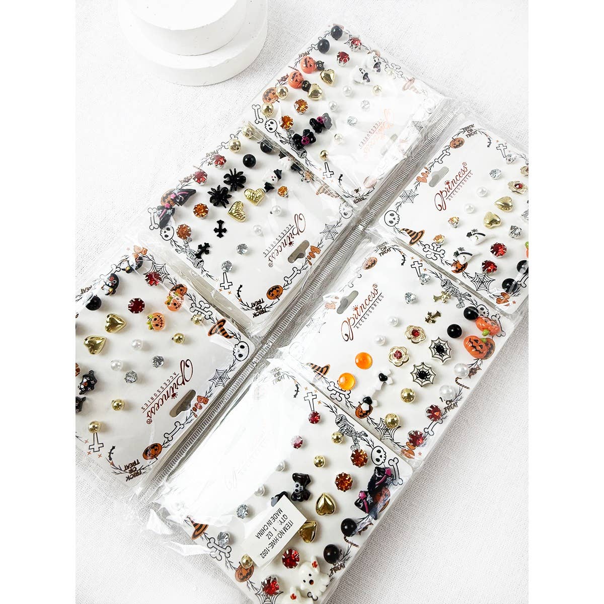 12 Pairs Halloween Theme Post Earring Set