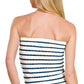 Viscose striped sweater tube top