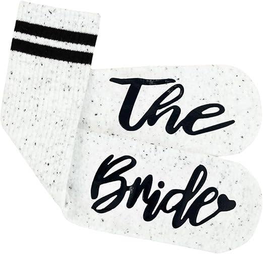 Double Stripe Cotton Socks - The Bride (Confetti Ivory)