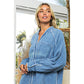 FRAYED VINTAGE WASHED WRINKLE SHIRT