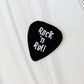 Rock n Roll guitar pick embroidered iron-on hat patch