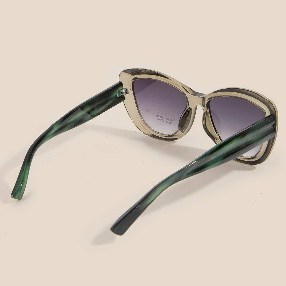 Large Cat Eye Sunglasses Set