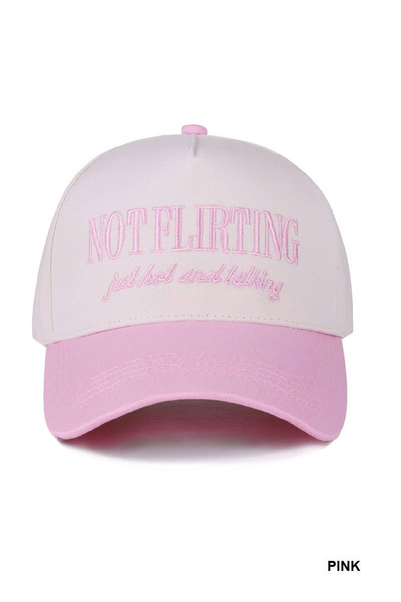 Not Flirting Two Tone Canvas Cotton Cap