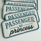 4" Passenger Princess  -  Embroidered Hat Patch