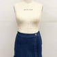 Stretch Denim Wrap Skort
