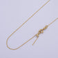 14K Gold Filled 1mm Cable Chain Dainty19 Inch Layering Slide
