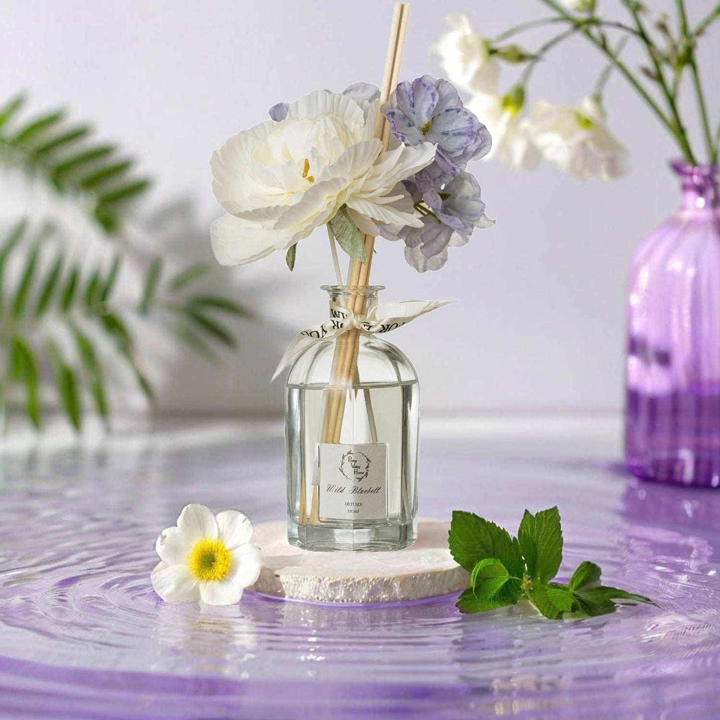 120Ml / 4.05 FL Oz Reed Diffuser Sets Faux Flowers