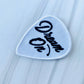 Dream on guitar pick embroidered iron-on hat patch