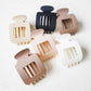 Matte Neutral Square Shaped Flat Hair Claw Clips