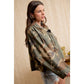 PRINTED HOODED WINDBREAKER JACKET TOP