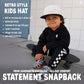 Kids/Baby Two Tone Vintage Cap - Black/Beige