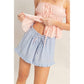 Ruffle Trim Drawstring Shorts