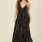 F4F72-W738 PRINTED MAXI DRESS WITH CUTOUT