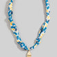 Metallic Pendant Knotted Bandana Necklace