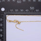 14K Gold Filled 1mm Bead Tube Chain 18 Inch Slider Necklace