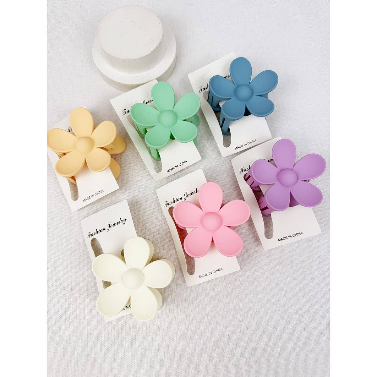 Pastel Tone Daisy Hair Clips