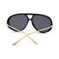 Retro Double Bridge Bold Fashion Aviator Sunglasses