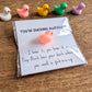 Ducking Awesome Card & Duck Figurine with Message Option
