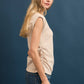 RIBBED SIDE RUCHED MUSCLE TOP FWMT3675