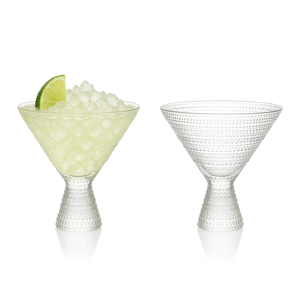 Clear Hobnail Martini Glasses - Set of 1 - (9oz)