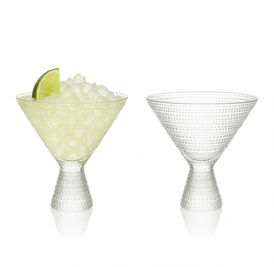 Clear Hobnail Martini Glasses - Set of 1 - (9oz)