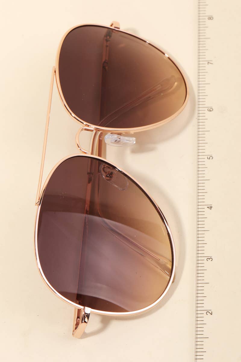 Oversized Double Bridge Fashion Aviator Sunglasses