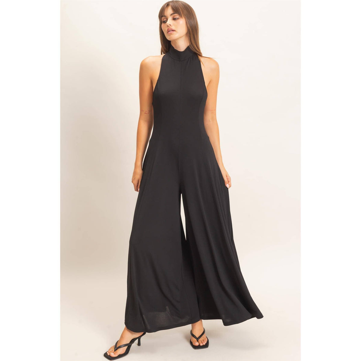 Sleeveless Halter Neck Jumpsuit