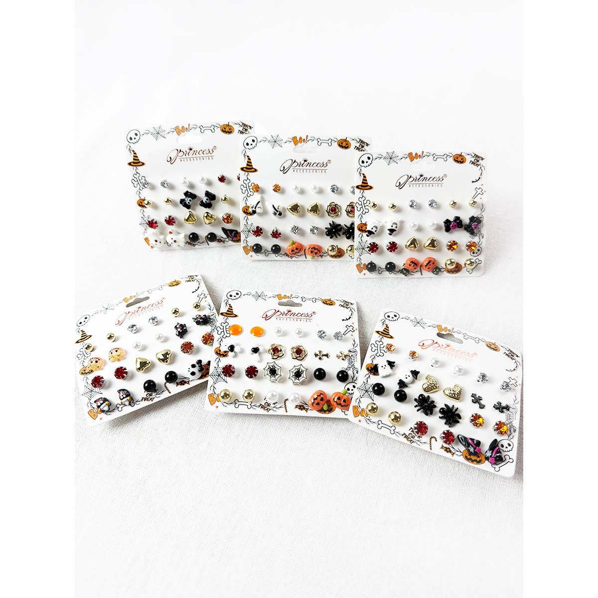 12 Pairs Halloween Theme Post Earring Set