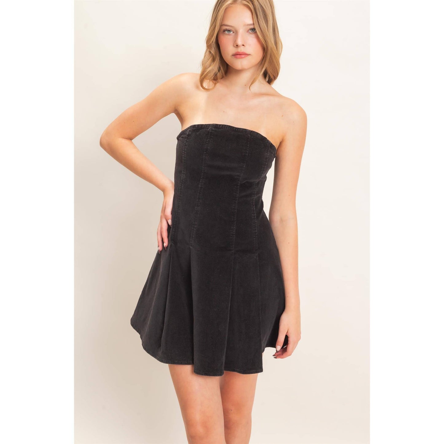 Strapless Mineral Wash Dress
