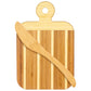 Striped Paddle Cutting Board and Spreader Knife Gift Set