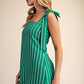 Tie-Strap Square-Neck Mini Dress