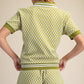 Collar Neck Short-Sleeve Polo Top