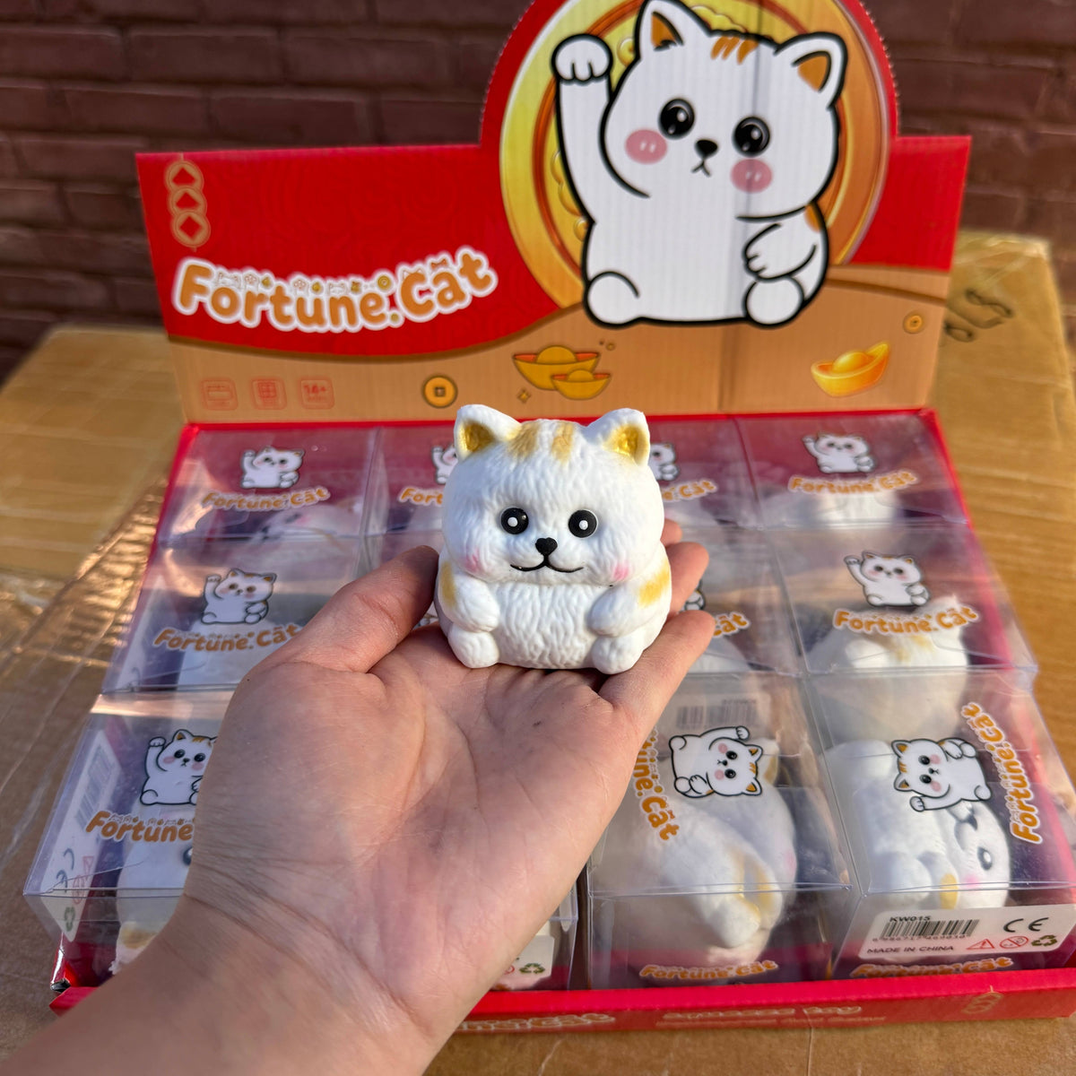 Crunchy Fortune Cat Squishy 12/pk | BR231