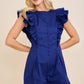 Ruffle Sleeve Button Front Romper