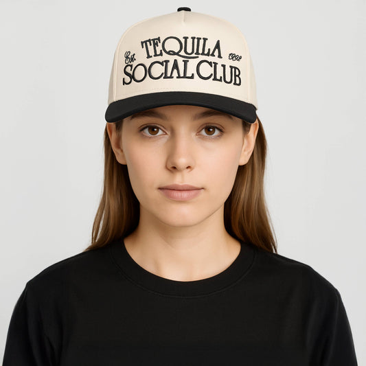 C.C Tequila Social Club embroidered trucker cap
