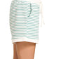 ....Stripe Contrast Trim Top & Shorts Set