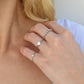 18K Gold PVD Stainless Steel Birthstone Stacking Ring