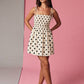 PD19326 Polka Dot Smocked Mini Dress