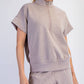 MODAL SCUBA QUARTER ZIP SHORT SLEEVE TOP
