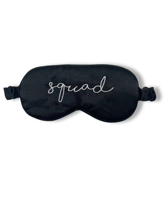 Luxury Adjustable Satin Sleep Eye Mask  - Bride/Groom/Squad