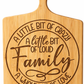 A Little Bit of Crazy” Engraved Bamboo Cutting Board – 17″ × 13