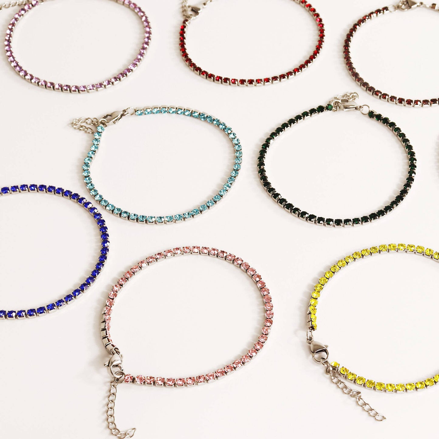 Stainless Steel Birthstone Tennis Bracelet