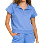 Scuba High Neck Half Zip Top & Dolphin Shorts Set Zenana