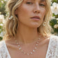 Dainty Crystal Chip Necklace 18K Gold Plated, Waterproof