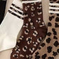 WOMAN ANIMAL LEOPARD HALF CREW THROWBACK SOCKS | 40S02071