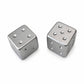 Gold and Silver Luxe Solid Metal Mahjong Dice Gift Ready