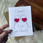 "Cheers To Your Next Adventure" Wine Glasses Card