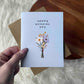 "Happy wedding day" Wedding Cute Bouquet Card