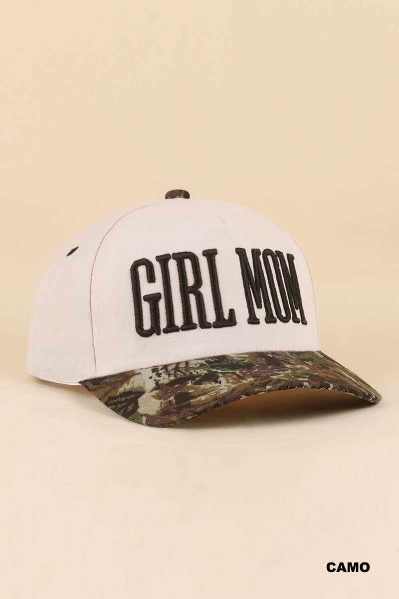Girl Mom Two Tone Snapback Hat Zenana Consgt.