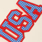 USA Varsity Letter Embroidered Heat Press Style Patch